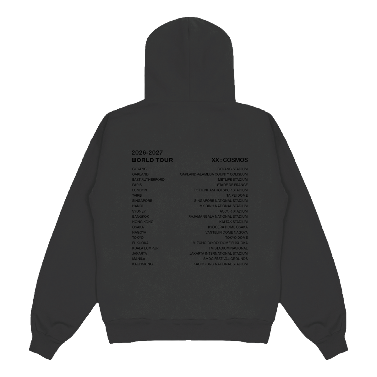 [COSMOS] BIGBANG ROUTING HOODIE_WASHED BLACK