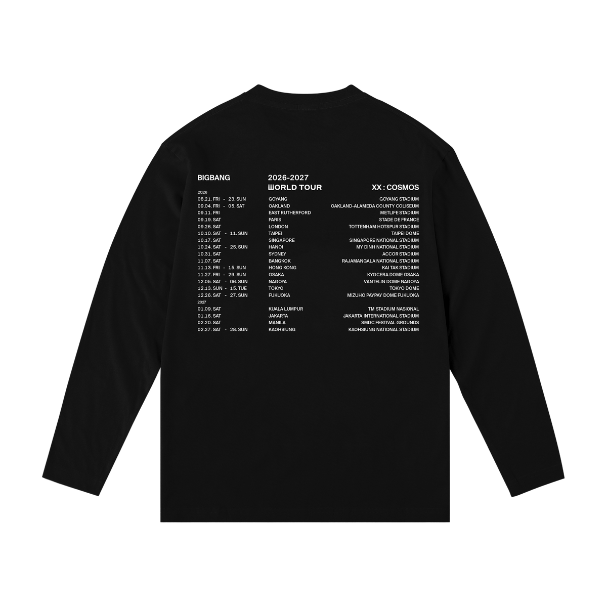[COSMOS] BIGBANG LONG SLEEVE T-SHIRT_BLACK